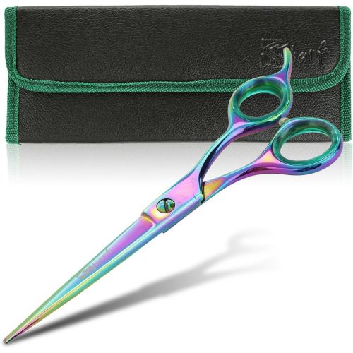  SHARF Professional 6.5 Rainbow Pet Grooming Scissors: Sharp 440c Japanese Clipping Shears for Dogs, Cats & Small Animals| Rainbow Series Hair CuttingClipping Scissors wEasy Grip