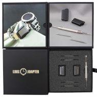 Link- watch adapter compatible with LEATHERMAN TREAD LT - Black (Lug size 22mm, Black, TREAD LT)
