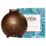 Vida Essentials Aromatherapy Essential Oil Diffuser - Holds BIG 10 FL OZ  300 ml. Lasts All Night, Very Quiet. Mist Humidifier Aroma Machine for Office Home Bedroom Study Yoga Spa (Light Wood)