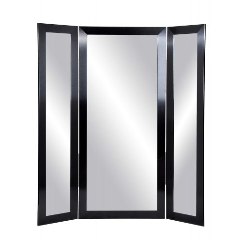  BrandtWorks, LLC AZBM80TRIFOLD Trifold Dressing Mirror Brushed Black