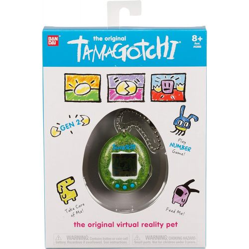  Tamagotchi Electronic Game, Green Glitter
