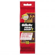 Gillette Permasharp2 Mens Disposable Razors, 10 Count (Pack of 32), Mens Razors  Blades