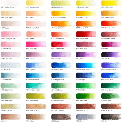  [아마존핫딜][아마존 핫딜] ARTEZA Watercolor Paint, Set of 24 Colors/Tubes, 24x12ml/0.4 oz with Storage Box, Non Toxic Paints for The Professional Artist and Hobby Painters