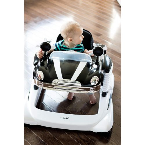콤비 New! Combi All-in-One Baby Mobile Walker, Entertainer, and Jumper with Lights and Sounds, Three-Position Height Adjustment, in Color Silver Flame
