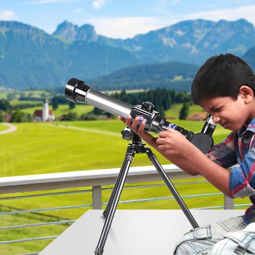  [아마존베스트]ArtCreativity Telescope for Starters - Includes Tripod Stand and 20x, 30x, 40x Eyepieces - Expensive Birthday Gifts for Kids Ages 3+