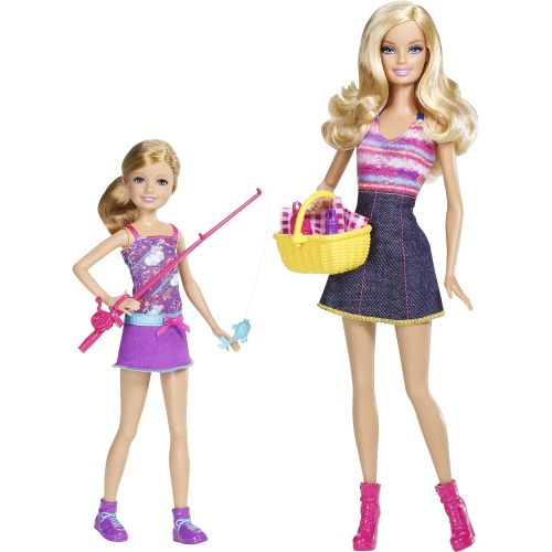 바비 Barbie Sisters Go Fishing Barbie And Stacie Doll 2-Pack