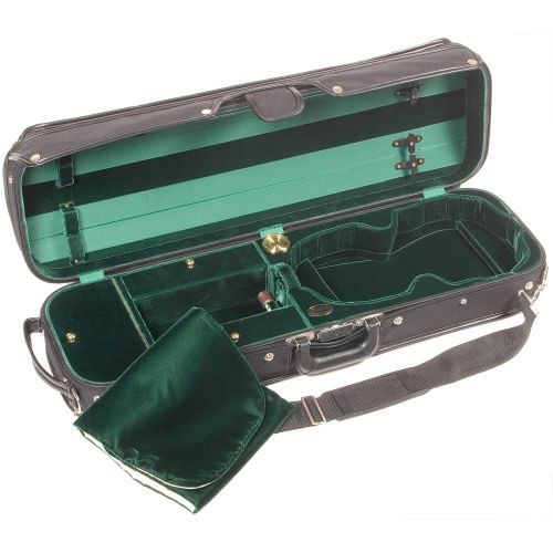  Bobelock Hill Style 1017 Semi-French Fitted Black/Green 4/4 Violin Case