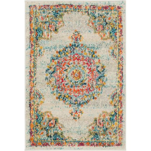  Unique Loom Penrose Collection Traditional Vintage Distressed Ivory Area Rug (2 2 x 3 0)
