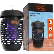 [아마존핫딜][아마존 핫딜] BLACK+DECKER Black & Decker Bug Zapper Electric Lantern with Insect Tray, Cleaning Brush, Light Bulb & Waterproof Design for Indoor & Outdoor Flies, Gnats & Mosquitoes Up to 625 Square Feet