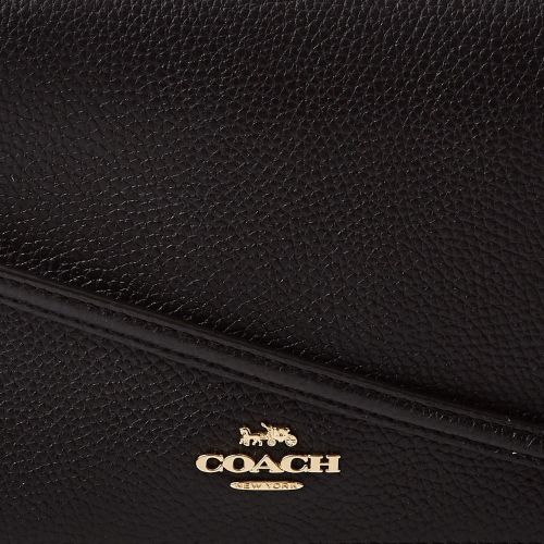  COACH Womens Polished Pebbled Leather Fold-Over Crossbody