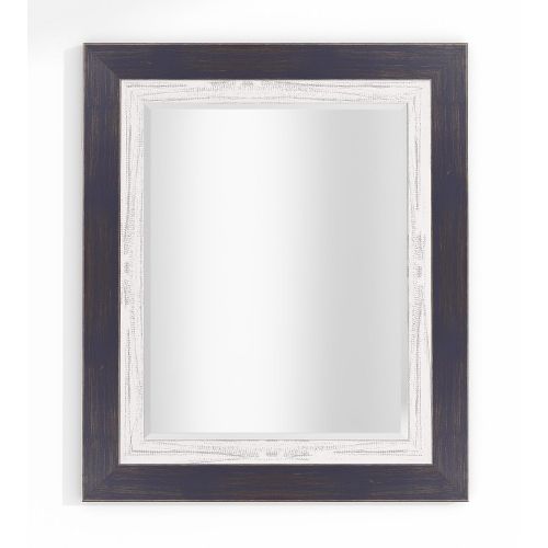  LND Reflections Framed Beveled Mirror - 30x36 or 32x44 - 12 Colors (32 x 44, Marshmallow White/Alabama Red)