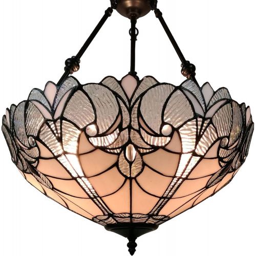  Amora Lighting AM263HL18 Tiffany Style Hanging Pendant Chandelier Lamp 18 inched Wide