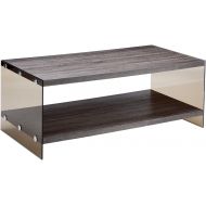 Coffee table Coaster Home Furnishings Coffee Table with Glass Sides Weathered Grey