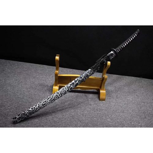  Chinese Loong sword Nihontou,Katana,Kendo(Medium Carbon Steel Blade,Alloy,Solid Wood Scabbard) Full Tang