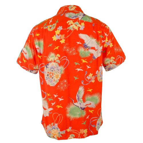 폴로랄프로렌 Polo Ralph Lauren Mens Hawaiian Crane Print Short Sleeve Camp Shirt-O-XXL