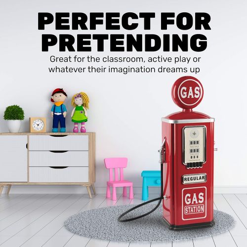  Constructive Playthings ATB-88 Steel Gas Pump Replica with Crank andDing Sound, Grade: Kindergarten to 3