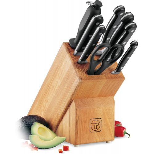  Tramontina M-40015DS Gourmet Forged-Traditional 15 Piece CutlerySteak Knife Set with Hardwood Counter Block