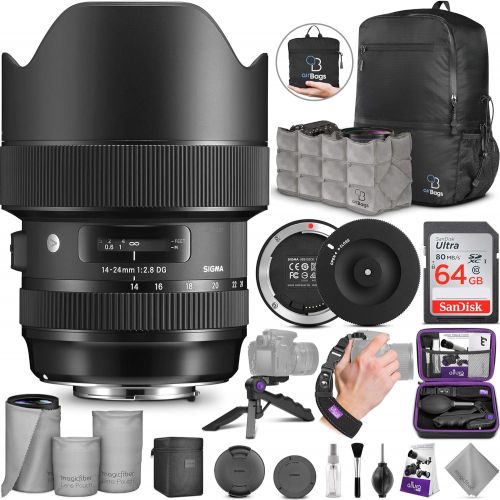  Sigma 14-24mm f2.8 DG HSM Art Lens for Canon EF wSigma USB Dock & Advanced Photo and Travel Bundle