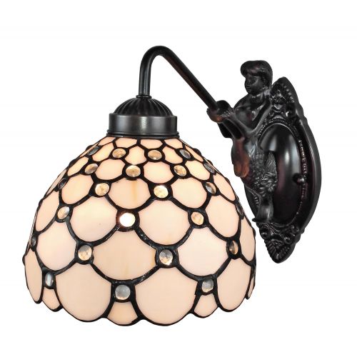  Amora Lighting AM110WL08 Tiffany Style Wall Lamp 8 In Wide