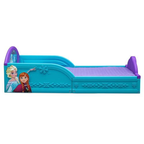  Disney Frozen Sleep and Play Toddler Bed with Attached Guardrails by Delta Children