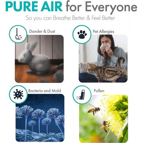  [아마존 핫딜] Alen BreatheSmart FLEX Air Purifier for Bedrooms and Offices, 700 Sqft. Coverage Area, True HEPA Filter for Allergies, Cedar Fever, Pollen, Dust, Dander and Fur in White