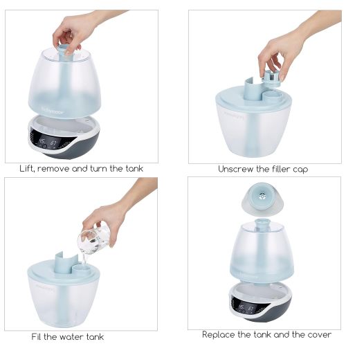  Babymoov Hygro Plus | 3-in-1 Humidifier, Multicolored Night Light & Essential Oil Diffuser |...