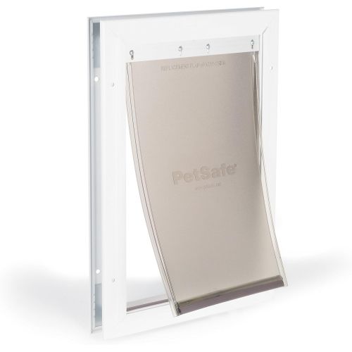  PetSafe Freedom Aluminum Pet Door for Dogs and Cats, White, Tinted Vinyl Flap