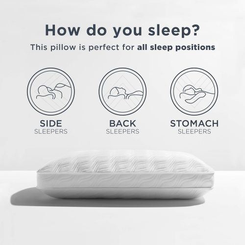 템퍼페딕 Tempur-Pedic TEMPUR-Adapt ProHi Queen Size Pillow, for Sleeping, Medium Support, High Profile Washable Cover, Assembled in The USA, 5 YR Warranty