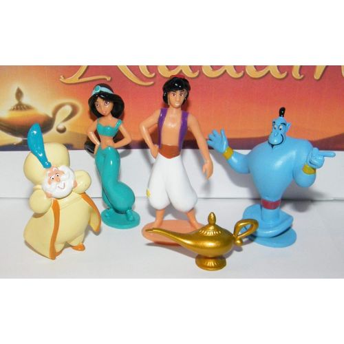  Playful Toys WDW Aladdin Movie Deluxe Figure Set of 12 Toy Kit with PrincessRing, Special Sticker and 10 Figures Featuring Aladdin, Jasmine, Jafar and Even The Magic Lamp and Flyin