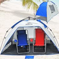Shadezilla Deluxe Easy Setup Pop Up Beach Tent Sun Shelter UPF 100