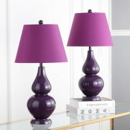 Safavieh Lighting Collection Cybil Navy Double Gourd 26.5-inch Table Lamp (Set of 2)
