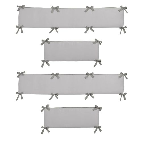  Sweet Jojo Designs Grey and White Baby Crib Bumper Pad for Woodland Arrow Collection by