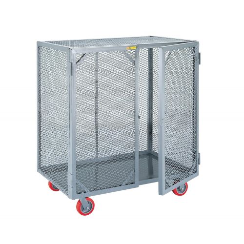  Little Giant SCN-3060-6PPY Welded Steel Visible Mobile Storage Locker without Center Shelf, 2000 lbs Load Capacity, 56 Height x 30 Width x 60 Length