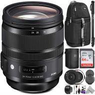 Sigma 24-70mm f2.8 DG OS HSM Art Lens for Nikon F wSigma USB Dock & Advanced Photo and Travel Bundle