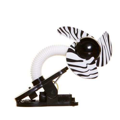  Dreambaby Tee-Zed Clip-On Fan Great for the Beach, Pool, Camping, Work, Lounging or Just Chillin! - Zebra Print