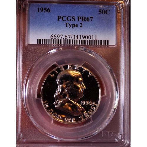  Unbranded Proof Set 1956 PCGS High Grades Stunning PQ Monster Set Obv Cams and More!!