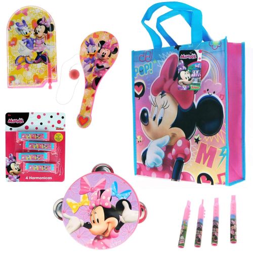 디즈니 Disney Minnie Mouse Kids Tote Bag Gift Set Musical Toys Handheld Games Bundle