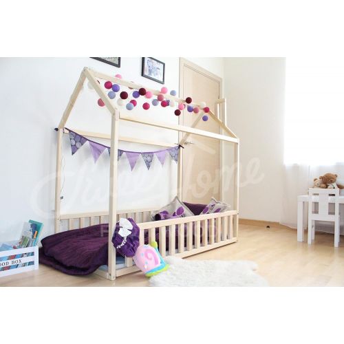  Sweet Home from Wood House bed, bed house, montessori bed, wood bed, kids furniture, kids bedroom, house bed frame, wood house, nursery bed house, TWIN Size