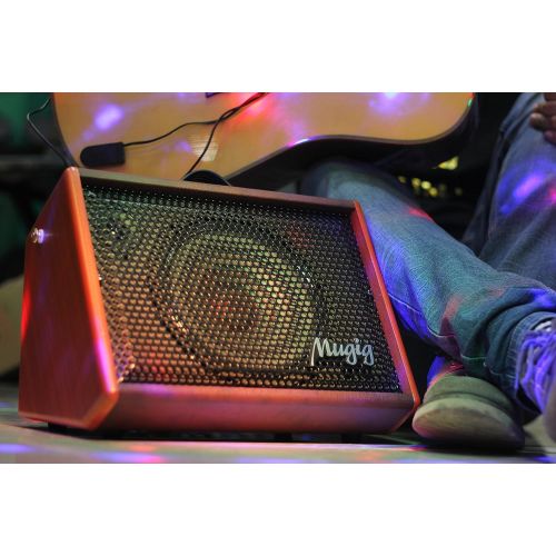  Mugig Guitar Amplifier - Rechargeable Speaker Works with Guitar (Acoustic and Electric), Voice, Karaoke (25W)