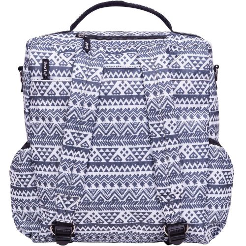 Trend Lab Aztec Geometric Grey and White Convertible Backpack Diaper Bag
