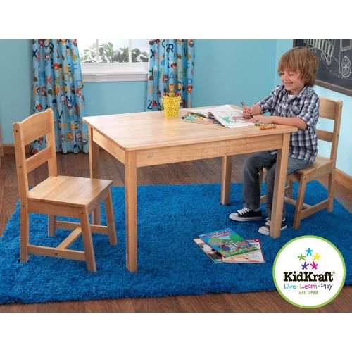 키드크래프트 KidKraft Rectangle Table And 2 Chair Set - Natural