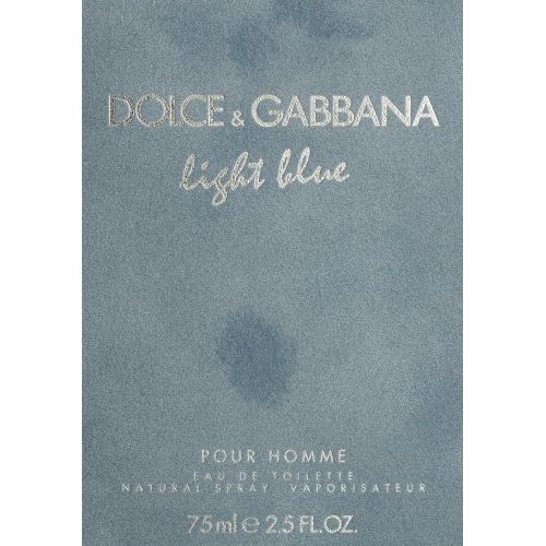  Dolce & Gabbana Light Blue for Men ~ Dolce Gabbana 2.5 Fl oz Eau de Toilette Spray