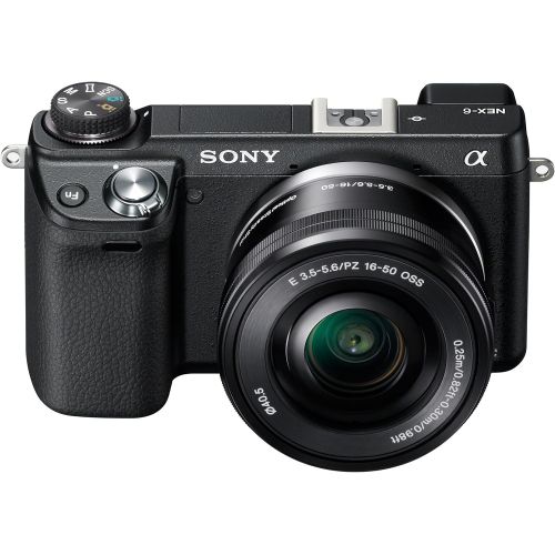 소니 Sony NEX-6LB Mirrorless Digital Camera with 16-50mm Power Zoom Lens and 3-Inch LED (Black) (OLD MODEL)
