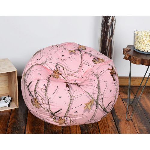  Ace Casual Mossy Oak Bean Bag Chair, 096 Country Roots, Soft Pink, Mossy Oak Camo