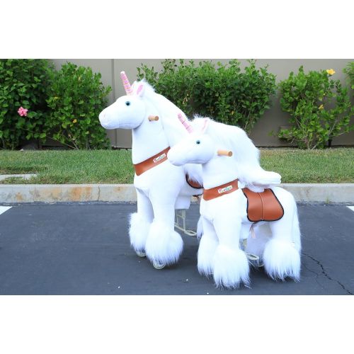  The ORIGINAL Ponycycle Pony Cycle Ride on walking horse without battery - Small White Unicorn 2-5 years old