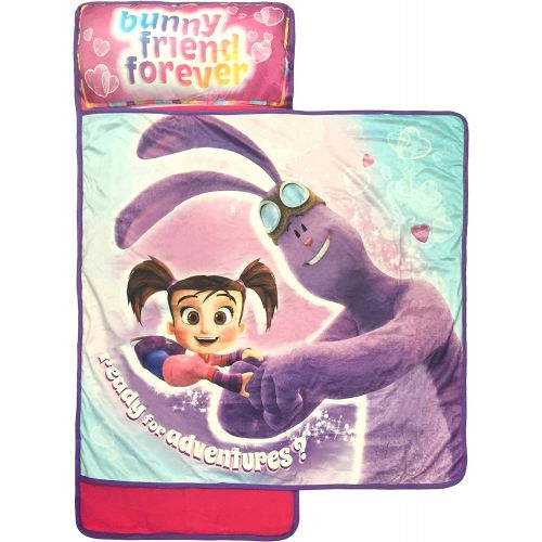  Jay Franco Disney Jr. Kate & Mim Mim Bunny Friend Forever Kids/Toddler/Children’s Nap Mat with Built in Pillow and Blanket Featuring  Kate & Mim Mim