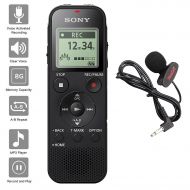 AGPTEK Sony Voice Recorder ICD-PX Series with Built-in Mic and USB, microSD Card Slot Up to 32 GB to Expand Memory, Adjustable Microphone Range, Includes A NeeGo Lavalier Lapel Mic