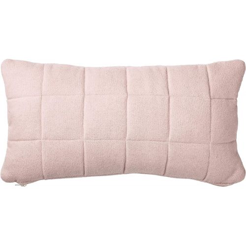  Bloomingville Nude Rectangular Quilted Recycled Wool Pillow with Gold Zipper