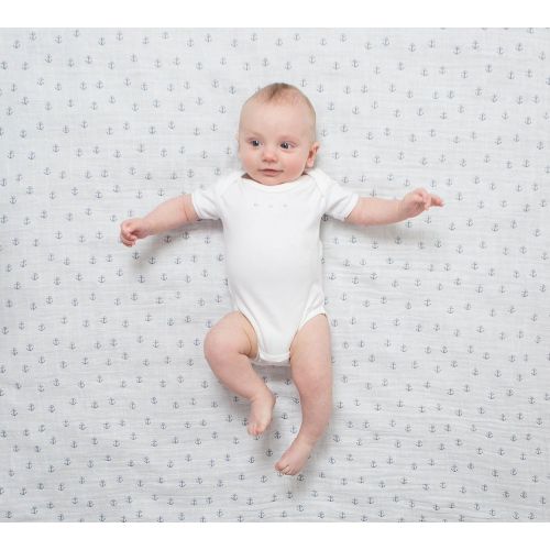  Amazing Baby Swaddle Studio Milestone Muslin Blankets, Set of 3, Thrive in The USA, Americana Flag, Denim