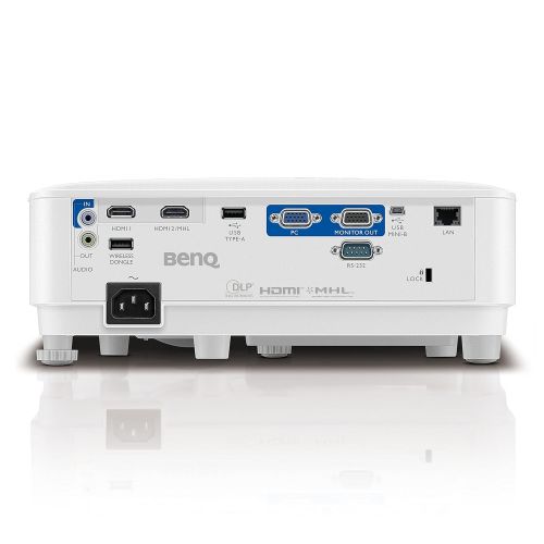 벤큐 BenQ 1080p DLP Business Projector (MH741), 4000 Lumens, Full HD 1920x1080, Wireless, 3D, HDMI, 10W Speaker, 2D Keystone, 100”@8.2ft, 1.3x Zoom